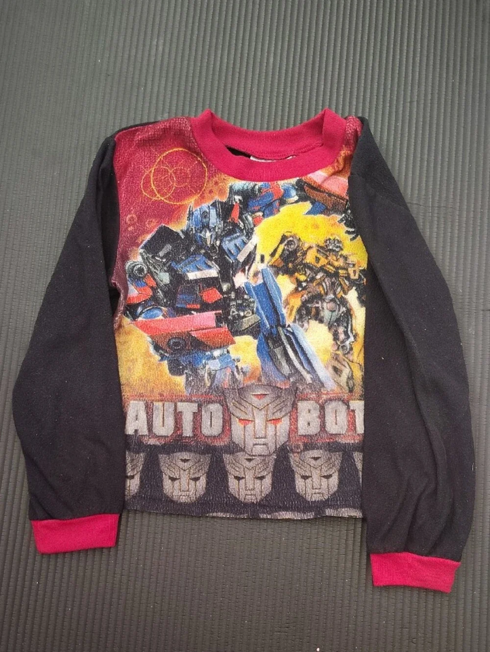 Transformers Boys Pajama Set - Red, Black, Yellow Graphic